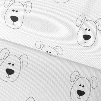 Hand Drawn Folded Ear Puppy Waterproof Oxford