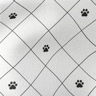 Dog Paw Print Diamond Waterproof Canvas