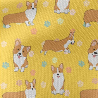 Cute Cartoon Corgi Waterproof Canvas