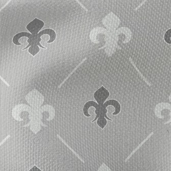 Grey Fleur-de-lis Symbol Waterproof Canvas