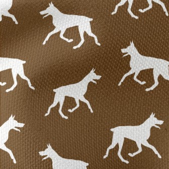 Doberman Pinscher Silhouette Waterproof Canvas