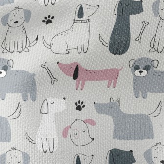 Elegant Hand Drawn Puppy Waterproof Canvas