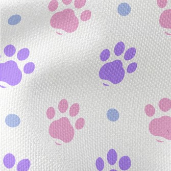 Colored Dog Paw Prints Waterproof Canvas