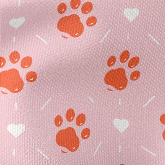 Orange Jelly Dog Paw Print Waterproof Canvas