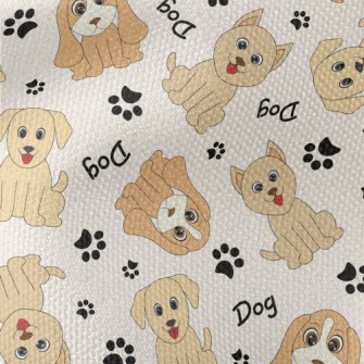 Brown Puppy Doodle Waterproof Canvas