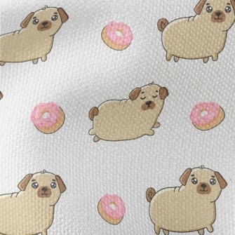 Pug And Donuts Waterproof Canvas