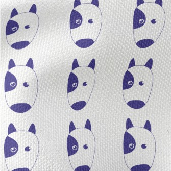 Hand Drawn Blue Dog Waterproof Canvas