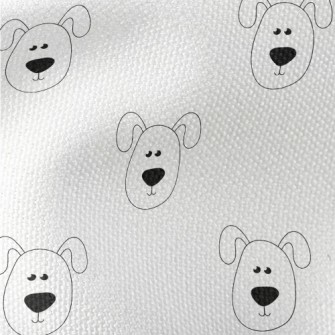 Hand Drawn Folded Ear Puppy Waterproof Canvas