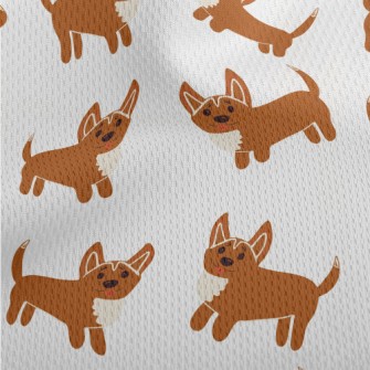 Cute Corgi Graffiti Athletic Mesh Flat Back