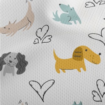 Colorful Puppy Athletic Mesh Flat Back