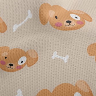 Happy Smiling Puppy Athletic Mesh Flat Back