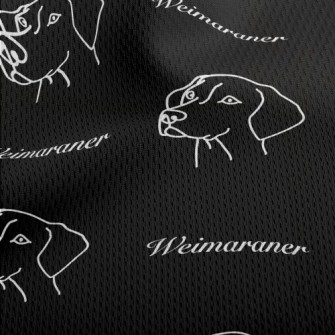 Simple Weimaraner Athletic Mesh Flat Back