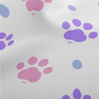 Colored Dog Paw Prints Athletic Mesh Flat Back