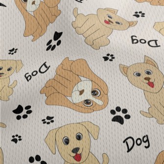 Brown Puppy Doodle Athletic Mesh Flat Back