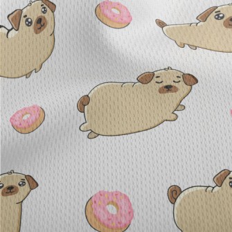 Pug And Donuts Athletic Mesh Flat Back