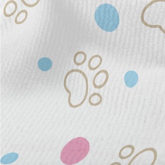 Blue And Pink Dots With Dog Pa Terry