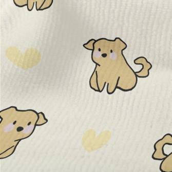 Cartoon Puppy With Love Heart Terry