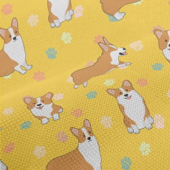 Cute Cartoon Corgi Performance Linen