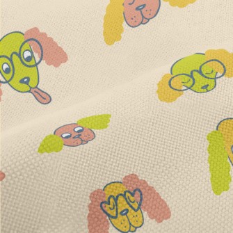 Hand Drawn Spaniel Performance Linen