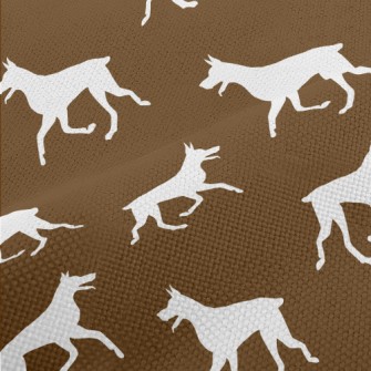 Doberman Pinscher Silhouette Performance Linen