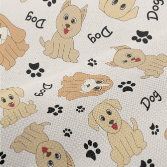 Brown Puppy Doodle Performance Linen