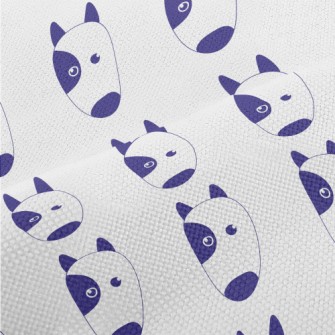Hand Drawn Blue Dog Performance Linen