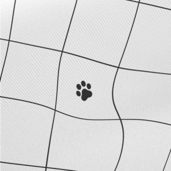 Dog Paw Print Diamond Twill