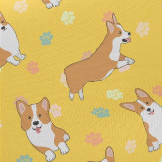 Cute Cartoon Corgi Twill