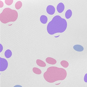 Colored Dog Paw Prints Twill