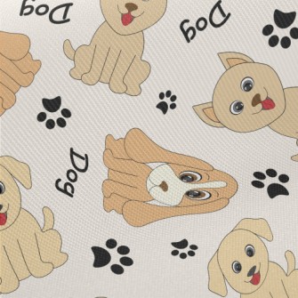 Brown Puppy Doodle Twill