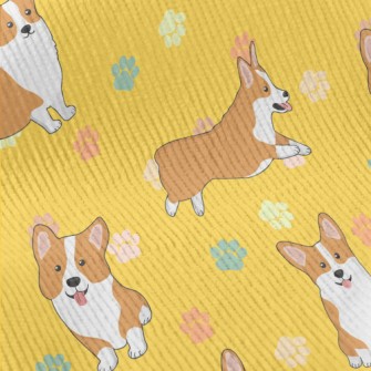 Cute Cartoon Corgi Standard Corduroy