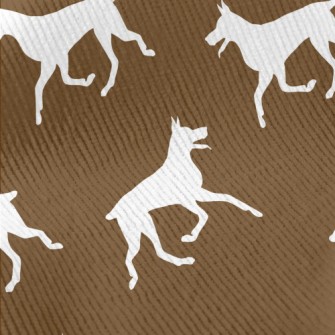 Doberman Pinscher Silhouette Standard Corduroy
