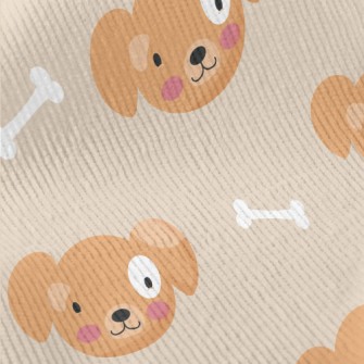 Happy Smiling Puppy Standard Corduroy