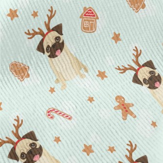 Christmas Pug Standard Corduroy