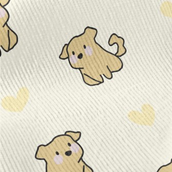 Cartoon Puppy With Love Heart Standard Corduroy