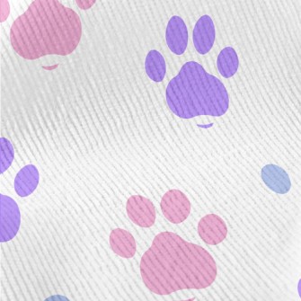 Colored Dog Paw Prints Standard Corduroy