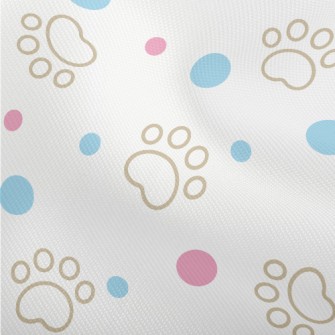 Blue And Pink Dots With Dog Pa Dobby