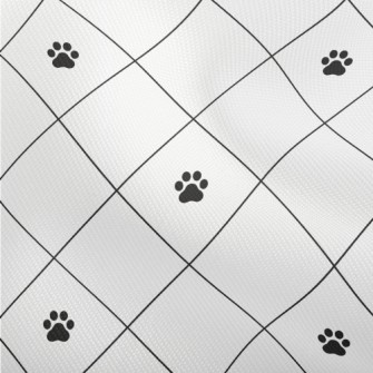 Dog Paw Print Diamond Dobby