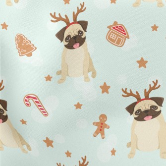 Christmas Pug Stretch Ponte