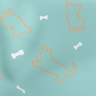 Small Dog Silhouette Stretch Ponte