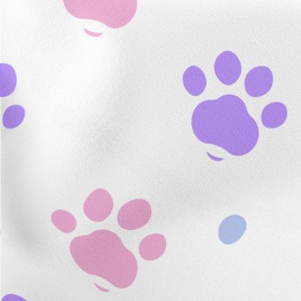 Colored Dog Paw Prints Stretch Ponte