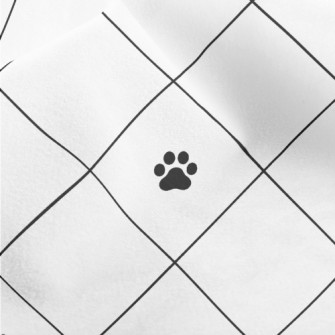 Dog Paw Print Diamond Micro Fleece