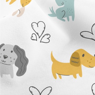 Colorful Puppy Micro Fleece
