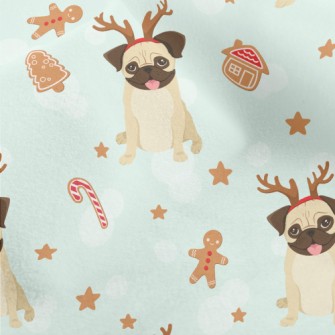 Christmas Pug Micro Fleece