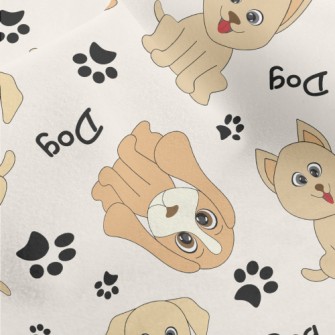 Brown Puppy Doodle Micro Fleece