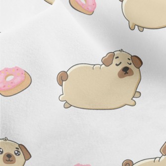 Pug And Donuts Micro Fleece
