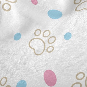 Blue And Pink Dots With Dog Pa Minky