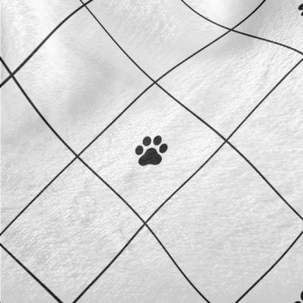 Dog Paw Print Diamond Minky