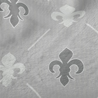 Grey Fleur-de-lis Symbol Minky