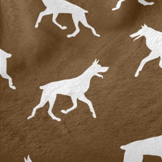 Doberman Pinscher Silhouette Minky